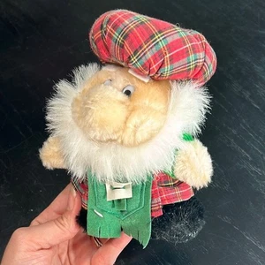 Peluche gnomo scozzese a quadri - alcuni segni di usura kilt tartan anni 90 - cappello - murray - Foto 1 di 6