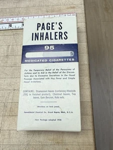 Antique Medicine, “THE LITTLE WONDER” PAGE’S ASTHMATIC INHALERS With Product - Picture 1 of 8