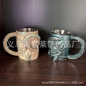 Cosplay Alien Xenomorph Monsters Mug Resin Tea Coffee Cup Halloween Xmas Gifts - Picture 1 of 18