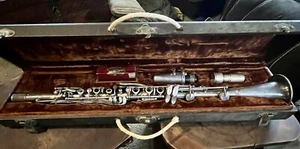 Penzel Mueller And Co. Sliver Plated Military Clarinet- Early 20th Century - Picture 1 of 12