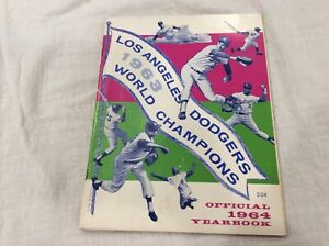 1964 Los Angeles Dodgers Official Baseball Yearbook Lots Of HOFS 63 World Series