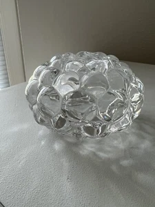 Orrefors Crystal Raspberry Candle Holder Made in Sweden Signed - Picture 1 of 7