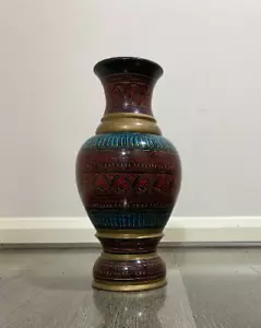 1 Wood Vase, Centrepiece (Rosewood)Contemporary, Painted and Crafted By Hand - Picture 1 of 4