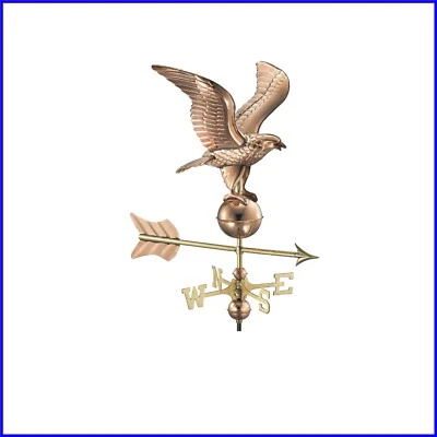 Rust Resistant Eagle Weathervane in Polished Copper – Easy Installation Included - Image 1 of 4