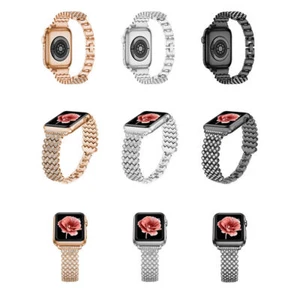 Diamond Metal iWatch Band Strap For Apple Watch 9 7 6 SE 5 4 3 38/40/41/45/44mm - Zdjęcie 1 z 15