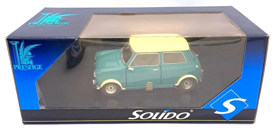 Coche fundido a presión SOLIDO Prestige MINI Cooper S AQUA BLUE edición limitada escala 1/18 Foto 1 de 4