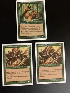 3x Uktabi Wildcats X3 6th / 7th Edition Green Rare MAGIC MTG CARD LP NM - Picture 1 of 11