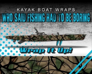 Savage Green 14ft KAYAK VINYL WRAP KIT GRAFIK AUFKLEBER/AUFKLEBER - Bild 1 von 1