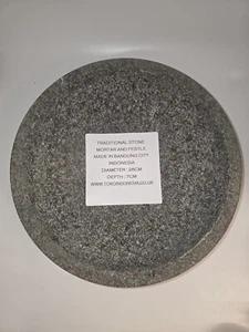 Pestle & Mortar Dimension 28 X 7CM By Cobek Batu Bandung Indonesia Free Delivery - Picture 1 of 1