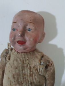 8 1/2" Composition head, Excelsior Body Baby Doll Vintage 1910s-19 Looks German