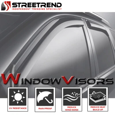 For 1992-1996 Toyota Camry Window Visors Sun/Rain/Wind Guard Shade Deflectors 4P - Image 1 of 4