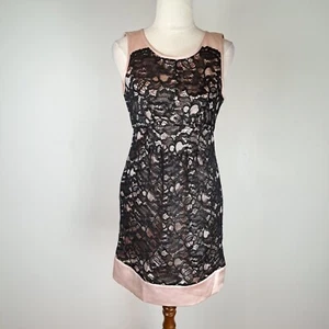 Saba Womens Dress Size 6 Pink Black Lace Formal Event Occasion - Picture 1 of 12
