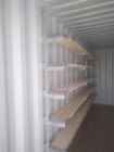 Shelving System for Shipping Container Easy Fit Brackets to suit scaffold boards