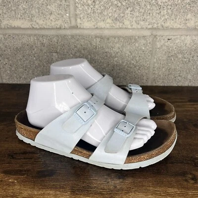 Birkenstock Sydney Mujer EU 40 US 9 Cuero Doble Correa Sandalia Zapatos Foto 1 de 4