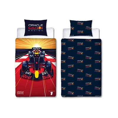 CHARACTER WORLD Oracle Red Bull Racing Kids Single Duvet Reversible Bedding F1 Quilt Cover