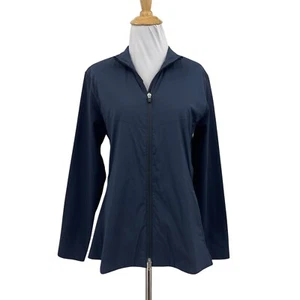 Dunning Golf Jacket Womens M Medium Navy Lightweight Filled Primaloft *LOGO - Picture 1 of 15