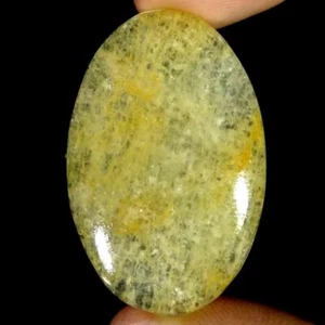 79.45Cts. 30X46X7mm 100% Natural Designer yellow aventurine Oval Cab Gemstone - Picture 1 of 5