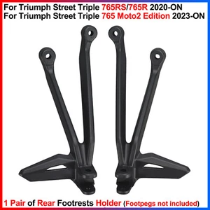 Soporte reposapiés trasero negro para Triumph Street Triple 765RS/R, 765 edición Moto2 - Imagen 1 de 14