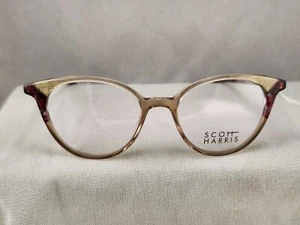 OCCHIALI DA VISTA DONNA SCOTT HARRIS SH-730 50-18-140 colore C3 Champagne/Vino con CUSTODIA - Foto 1 di 3