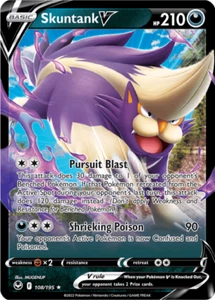 Pokémon TCG Skuntank V 108/195 ULTRA RARE Silver Tempest NM/M - Picture 1 of 1
