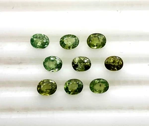Natural Demantoid Garnet Oval Cut Loose Gemstone Lot 5 Pcs 4*5 MM 2 CT - Picture 1 of 6