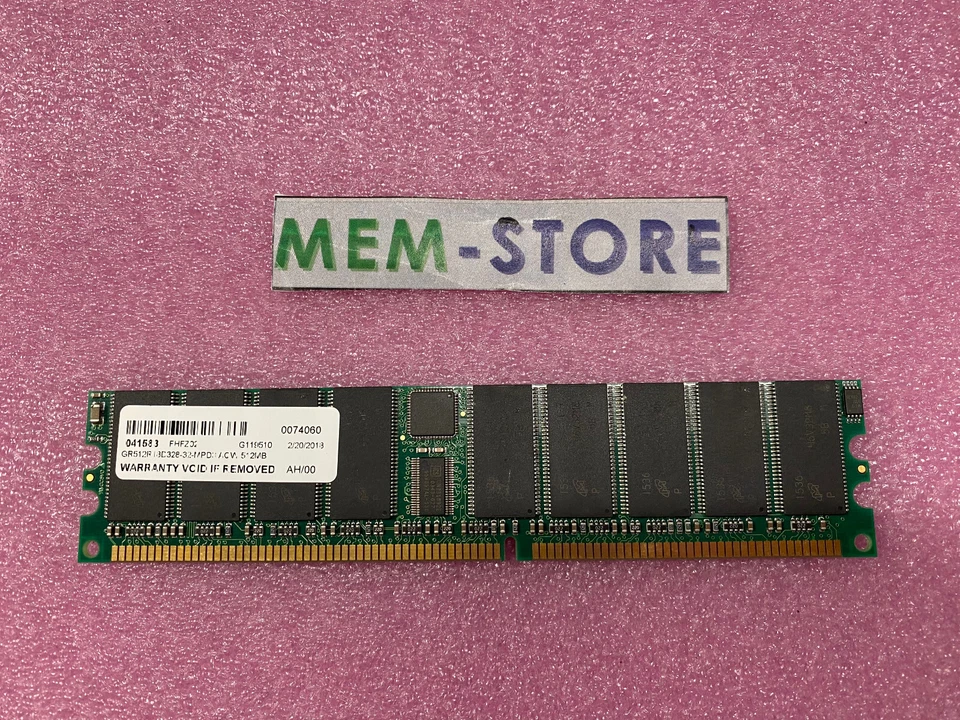 512MB DDR1 PC2700R DDR-333 184PIN CL2.5 18c 32x8 ECC Registered DIMM Used Tested - Image 1 of 1