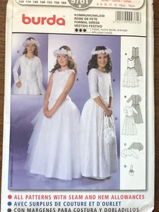 Burda Girls’ Formal Dress Pattern 9761 Sizes 8 9 10 11 12 13jun. 14jun. - Picture 1 of 3