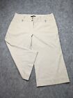The Limited Cassidy Fit Capri Pants Womens 14 Beige Low Rise Straight 36 x 19