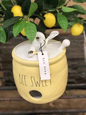 Rae Dunn Yellow Bee Sweet birdhouse New Cover
