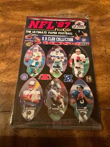 NFL '97 FLICK BALL ULTIMATE PAPER FOOTBALL Q.B. CLUB COLLECTIONS NEW SEALED VTG - Picture 1 of 9