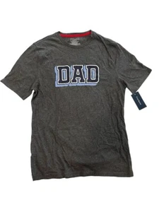 Club Room  Knit Graphic T-Shirt Mens Size Small Father's Day Dad Gray - Picture 1 of 4
