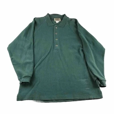 Sudadera The Territory Ahead Para Hombre XL Verde Algodón 1/4 Botón Pullover * Foto 1 de 4