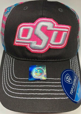 Oklahoma State U/OSU / Top of the World / Mujer Rosa/Gris / Malla / Nuevo con etiquetas Reg $22 Foto 1 de 4