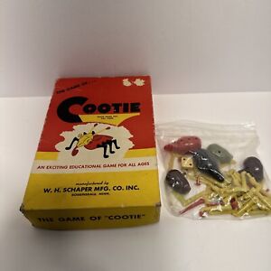 Vintage The Game of COOTIE Complete with Original Box W.H Schaper MFG Co. Toy