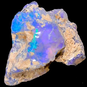 Natural Welo Fire White Ethiopian Opal Rough Gemstone 18.4 Ct 22X16X15mm GC32381 - Picture 1 of 3