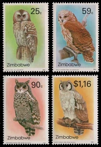 Simbabwe 1993 - Mi-Nr. 500-503 ** - MNH - Eulen / Owls - Bild 1 von 1