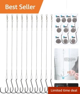 25 Stück Heavy Duty Circle Hook Rigs mit Stahlvorfach Draht zum Salzwasserangeln - Bild 1 von 8