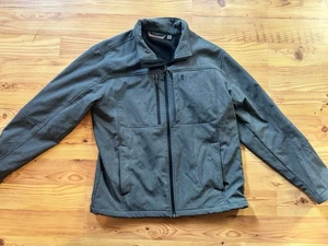 Free Country Men’s Jacket Grey Size Large Full Zip Pockets - Picture 1 of 6