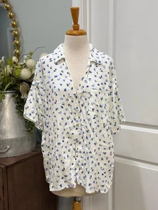 Damenbluse Gilli Blumenmuster Größe Large neu mit Etikett $ 42,95 - Bild 1 von 2