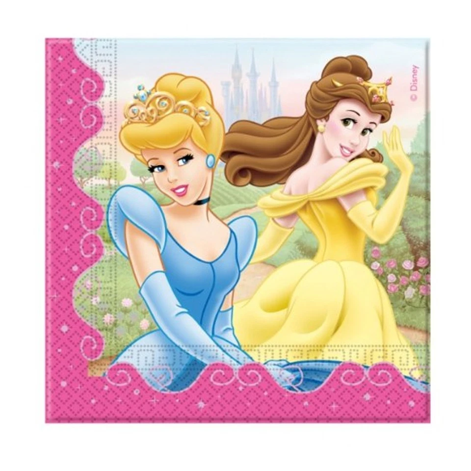 Disney Princess Girls Kid Birthday Party Paper Napkins Serviettes Pack of 100 - Image 1 of 1
