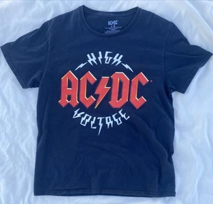 AC/DC High Voltage Band T-Shirt Black Short Sleeve Cotton Size Large (Preowned) - Picture 1 of 6