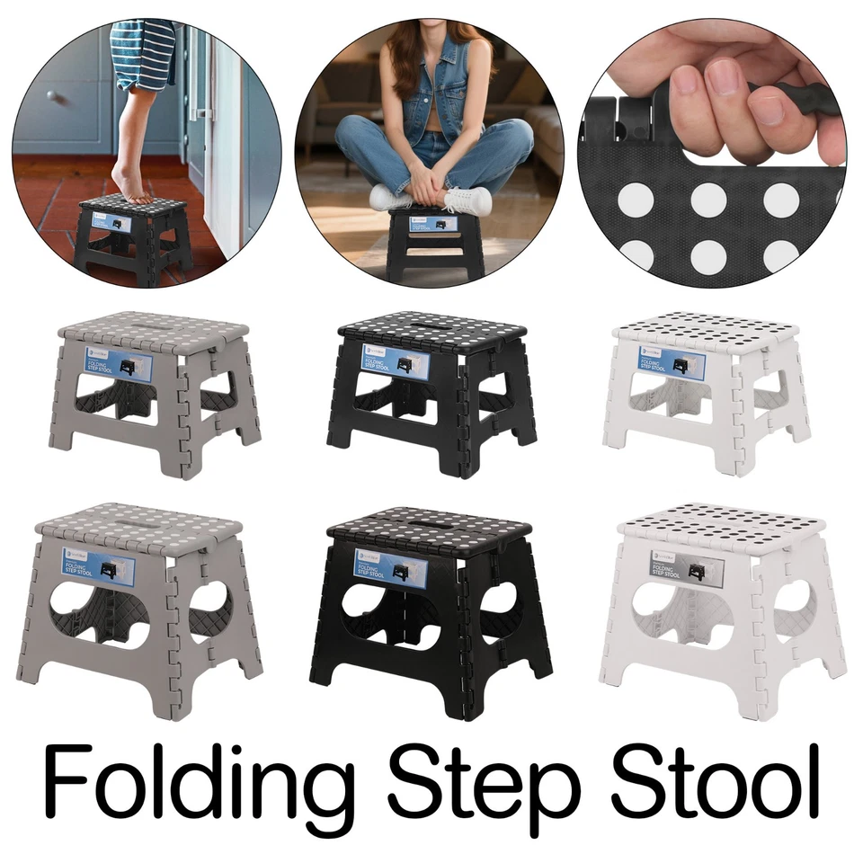 Klapptritt Kunststoff Schwerlast Mehrzweck Einfach Faltbar Für Zuhause Küche - Bild 1 von 1
