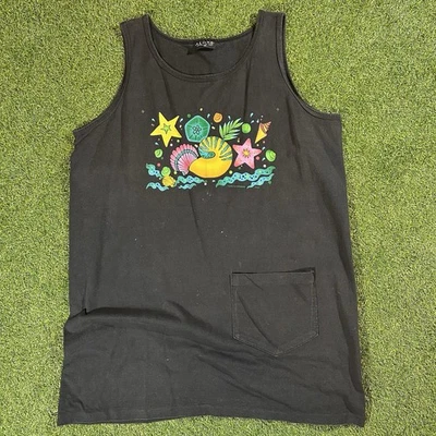 Camiseta sin mangas Y2K F&M Expressions Starfish Sea bolsillo talla XL Cal Cru EE. UU. Foto 1 de 4