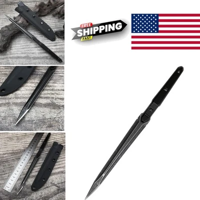 Black Tactical Knife 9.4 Inch with Sheath Ideal for Survival and Self Defense - Image 1 of 4