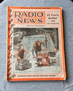 Radio News Vol. 4 N0. 4 1922 October Issue Magazine - Picture 1 of 9