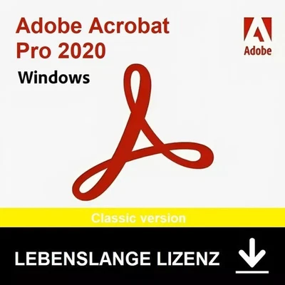 Adobe Acrobat Pro 2020 | PDF-Editor | Lebenslange Nutzung | 1 Gerät | Windows - Bild 1 von 4
