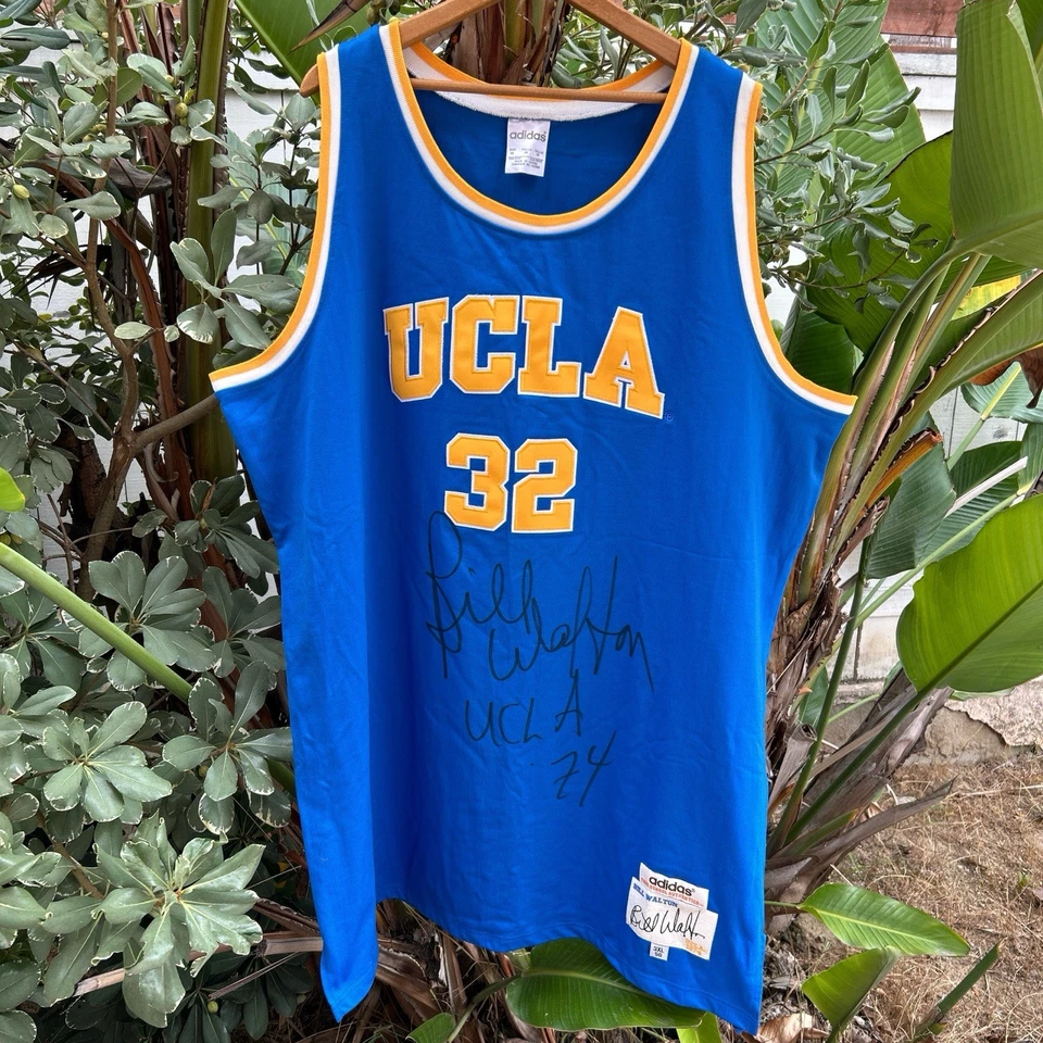 Camiseta Adidas Bill Walton UCLA #32 Firmada Delantera y Trasera 3XL Hecha en Corea Foto 1 de 4