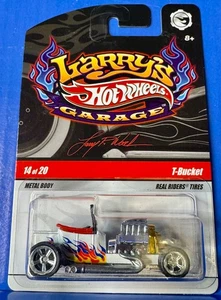Hot Wheels 2009 Larry's Garage #14 T-Bucket Pearl White mit Real Riders - Bild 1 von 2