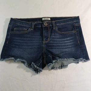 Mudd Women’s Denim Cutoff Shorts Size 11 Frayed Hem Blue Jean Summer Casual - Picture 1 of 7