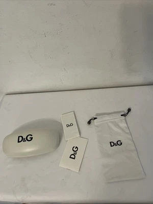  Dolce & Gabbana Eyeglasses Sunglasses Hardshell Case White Clamshell - Image 1 of 4